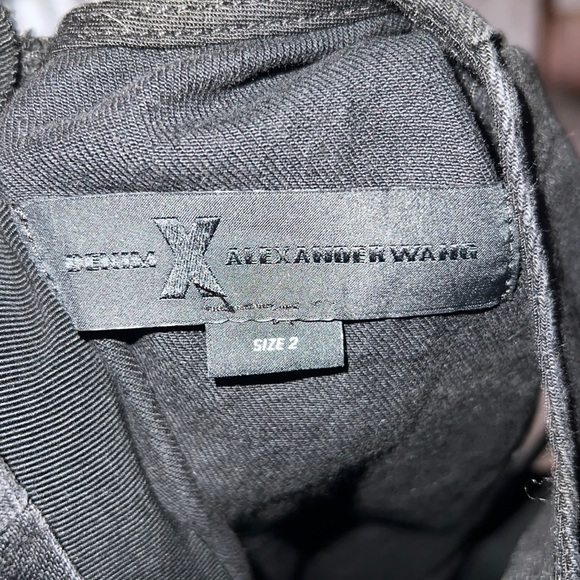 Black Denim Alexander Wang Sleeveless Zipperback Dress - Picture 5 of 5